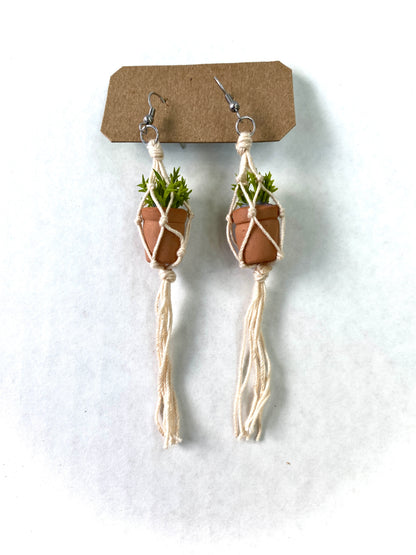 Clay Hanging Pot Earrings